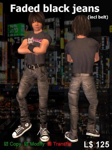 Faded black jeans