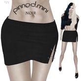 ::TY::pinned mini skirt onyx