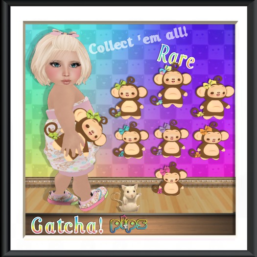 {PiP} Monkey Lub Plushys 1 Entire Gacha Set
