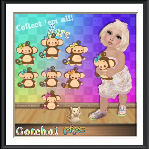 {PiP} Monkey Lub Plushys 1 Entire Gacha Set