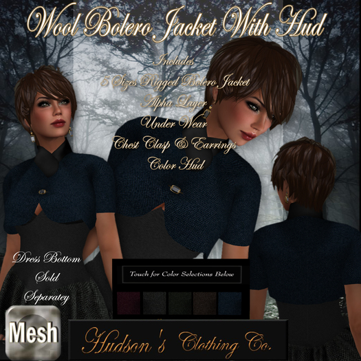 Wool Bolero Jacket Set With HUD*Copy* ~Candace Hudson