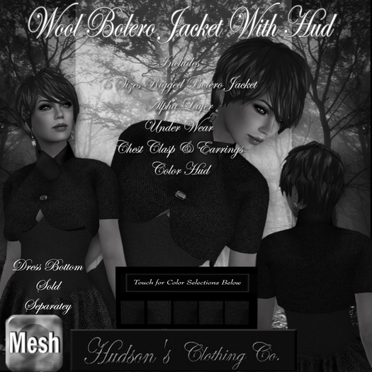 DEMO~Wool Bolero With HUD*Copy* ~Candace Hudson