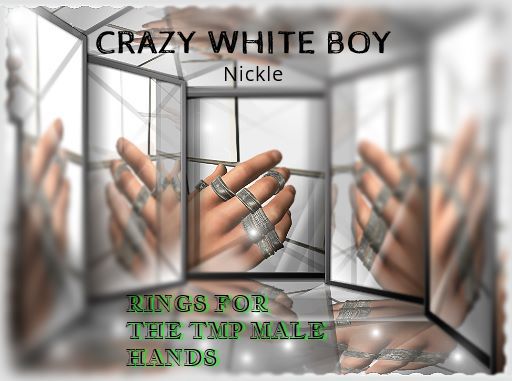 CWB_TMP Mesh male ring set_Etched Silver