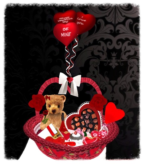 Romance Valentines Gift Basket