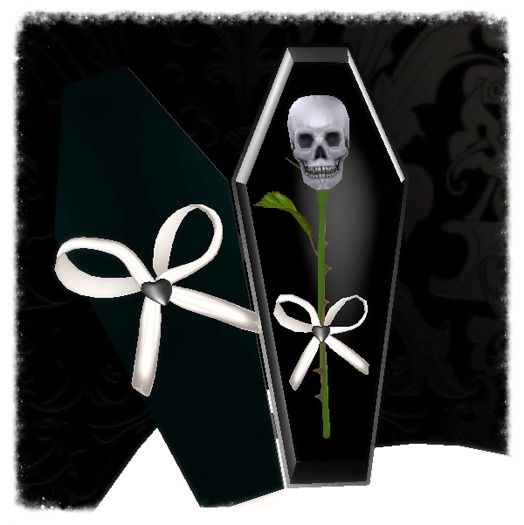 Skull Rose Coffin Gift Box