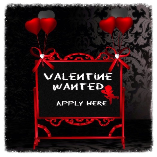 Valentine Wanted Chalkboard