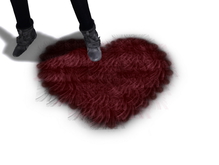 Fluffy Heart Mat