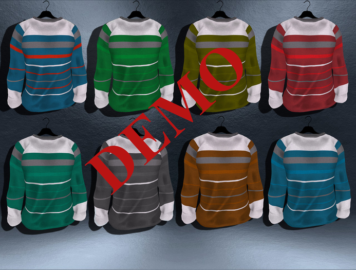 [ L-T-R ] DEMO Texture Change Mesh L.Sleevee Shirt  (PACK 5)