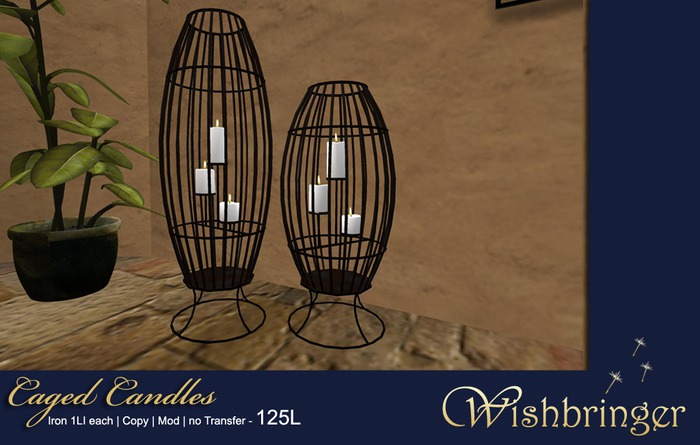 Wishbringer Caged Candles - Iron