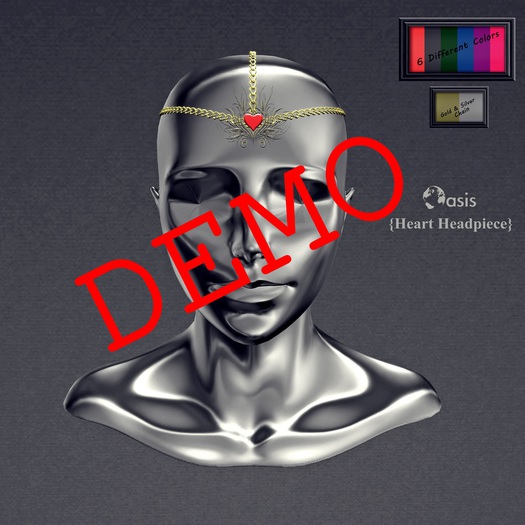 .O A S I S. Heart Headpiece/Gold/Silver/6DiffColors/DEMO