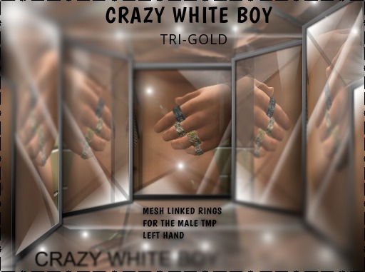 CWB_TMP Mesh male ring set_Etched Silver