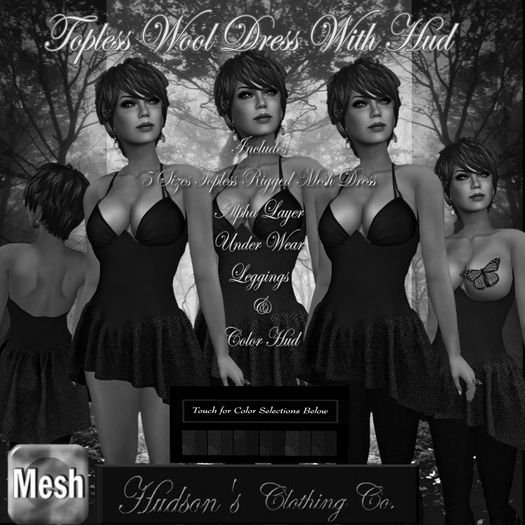 DEMO~Topless Wool Dress With HUD*Copy* ~Candace Hudson