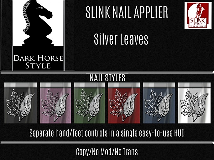 !DHS Nails-Silver Leaves [BOXED]
