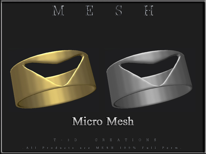 T-3D Creations [ For Jewelry 011 ] Micro MESH - Full Perm -