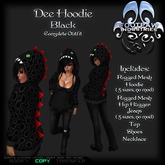 [FPI] Dee Hoodie Black - Xtra Cute Hoodie with Tank Top, Jeans and a Necklace to the complete outfit.