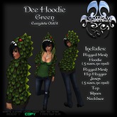 [FPI] Dee Hoodie Green - Xtra Cute Hoodie with Tank Top, Jeans and a Necklace to the complete outfit.