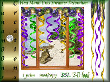 Mardi Gras Flexi Streamer Decoration