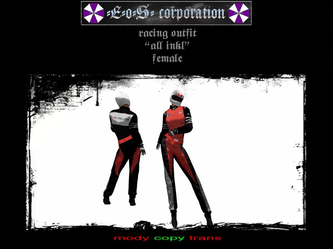 female racing outfit "all inkl"