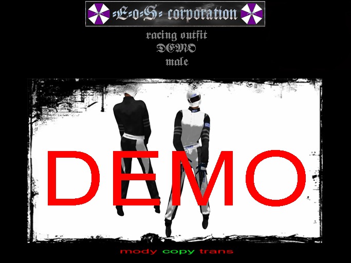 male racing outfit DEMO