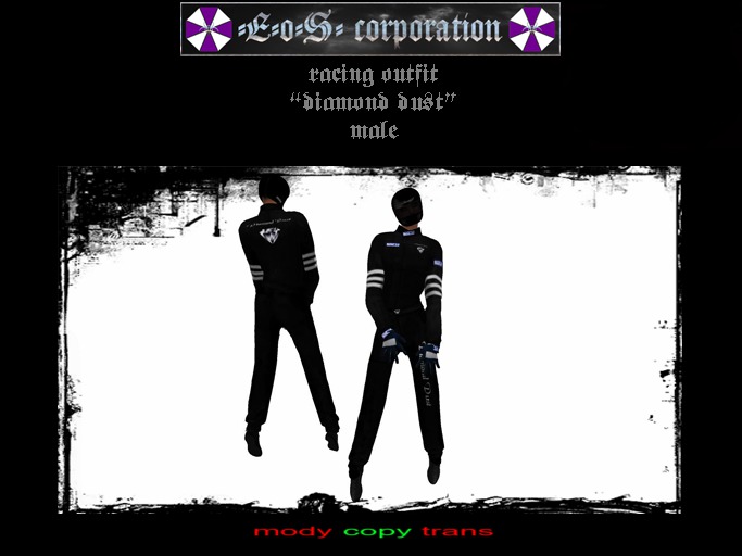 male racing outfit "diamond dust"