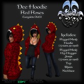 [FPI] Dee Hoodie Red Roses - Xtra Cute Hoodie with Tank Top, Jeans and a Necklace to the complete outfit.