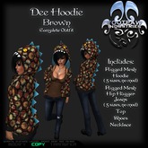 [FPI] Dee Hoodie Brown - Xtra Cute Hoodie with Tank Top, Jeans and a Necklace to the complete outfit.