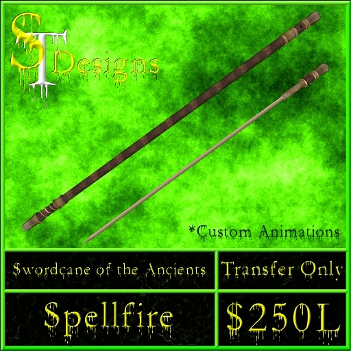 STDesigns Sword Cane of the Ancients