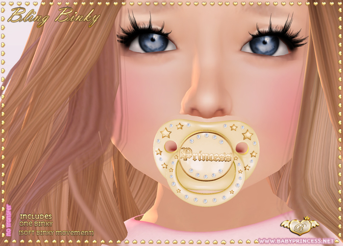 :*BABY*: Bling Binky - Princess - Yellow