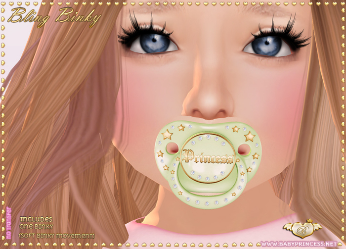 :*BABY*: Bling Binky - Princess - Green