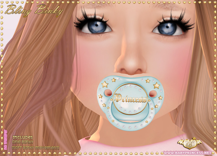 :*BABY*: Bling Binky - Princess - Cyan