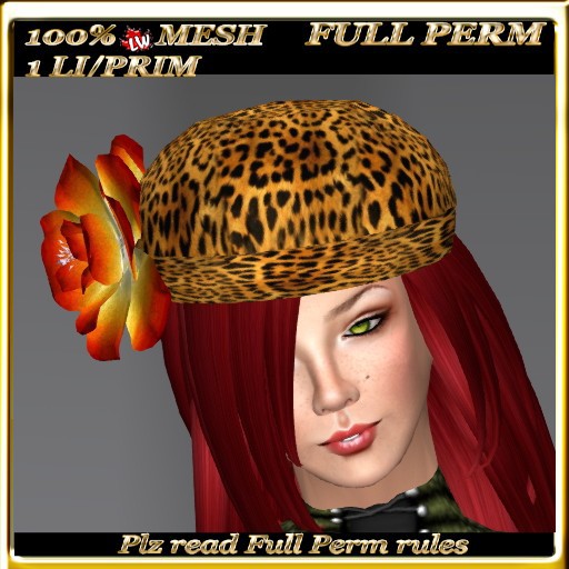 LW_ Beret with Roses - Full perm 5
