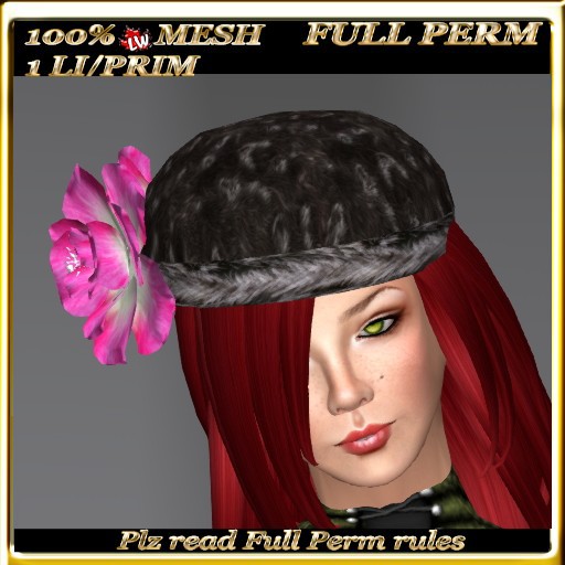 LW_ Beret with Roses - Full perm 6