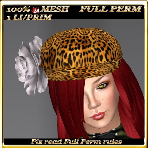 LW_ Beret with Roses - Full perm 8