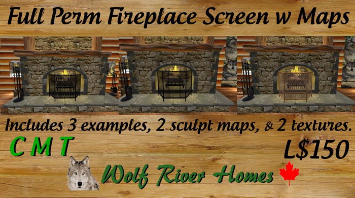 Fireplace Screen Kit (Full Perm)