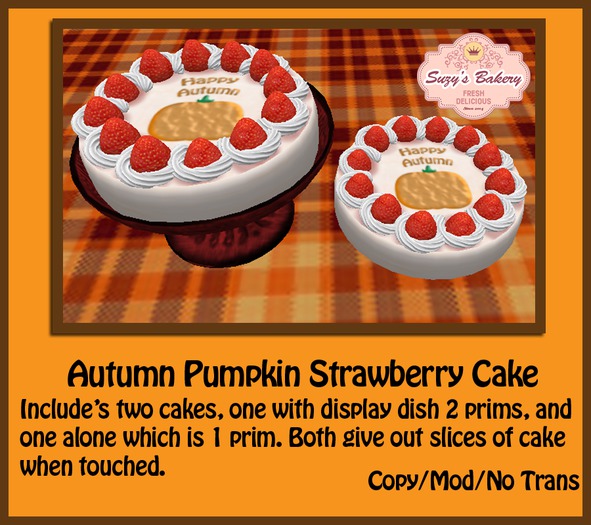 Autumn Pumpkin Strawberry Cake