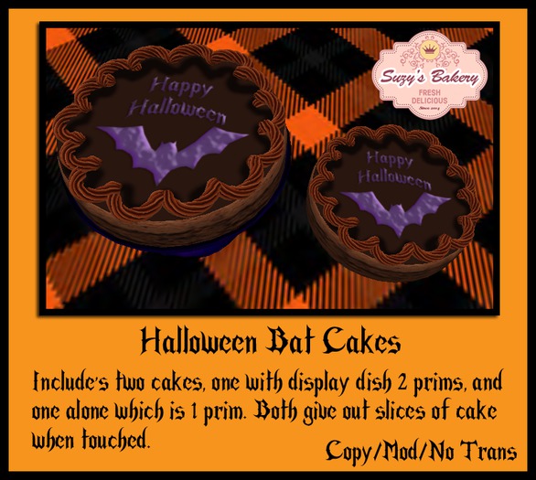 Halloween Bat Cake -DISCOUNTED-