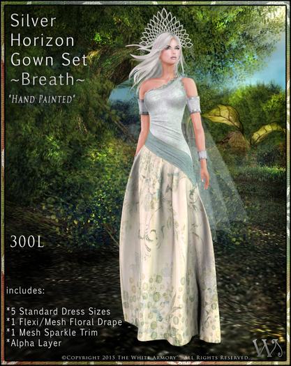 "TWA"Silver Horizon Gown Set-Breath