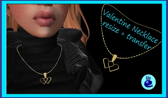 ! " Su Xue " VALENTINE NECKLACE 2 HEARTS GOLD DICLE