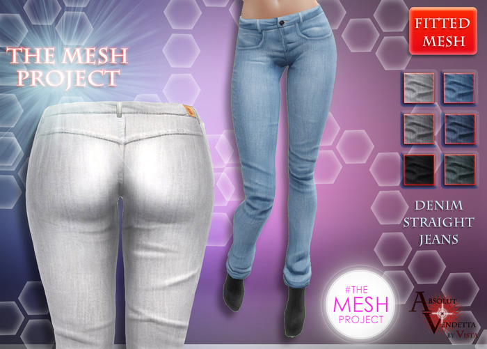 Absolut Vendetta-Straight denim Jeans *TMP