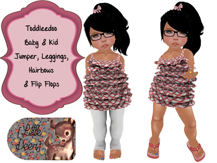 [Little Deer] Vintage Red Ruffle Jumper