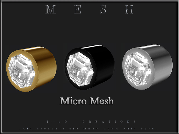 T-3D Creations [ For Jewelry 013 ] Micro MESH - Full Perm -