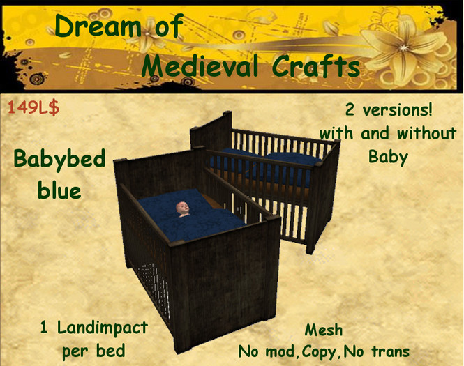 ((*DMC*)) Babybed blue