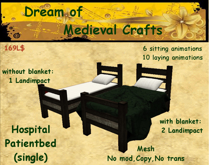 ((*DMC*)) Hospital - Patientbed (single)