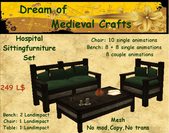 ((*DMC*)) Hospital - Sittingfurniture Set