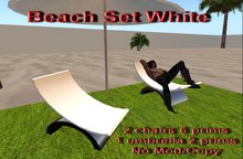 Beach Set White  8  prims PROMO