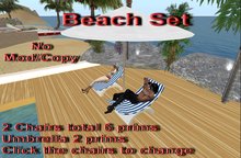 Beach Set Colour Change  Totally 8 prims