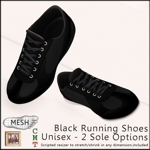 ::Duh!:: Mesh Running Shoes - Black
