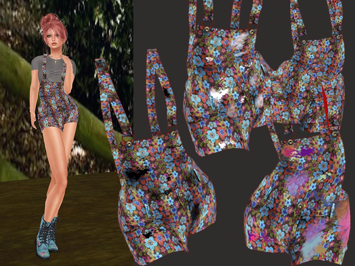 HB Brace skirt flowers blue