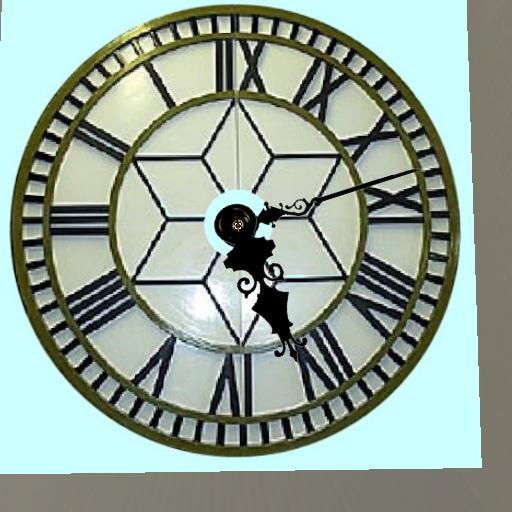 Reverse Glass Face King Clock