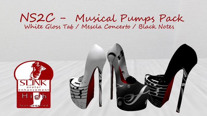 NS2C Slink High Pumps Musical Pumps 3 Pack